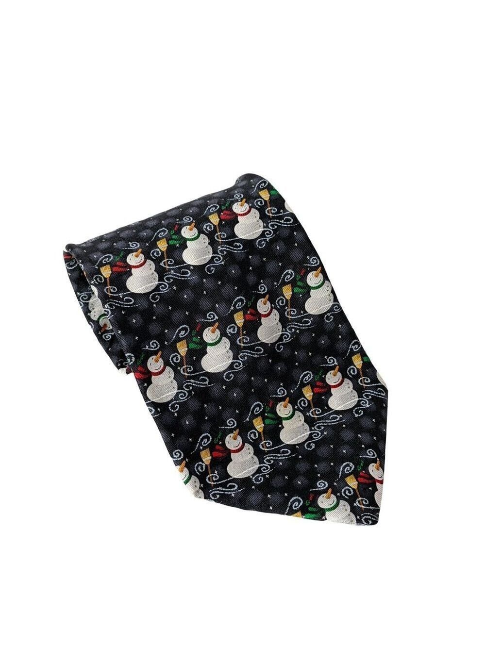 Hallmark Snowman Christmas Necktie Silk